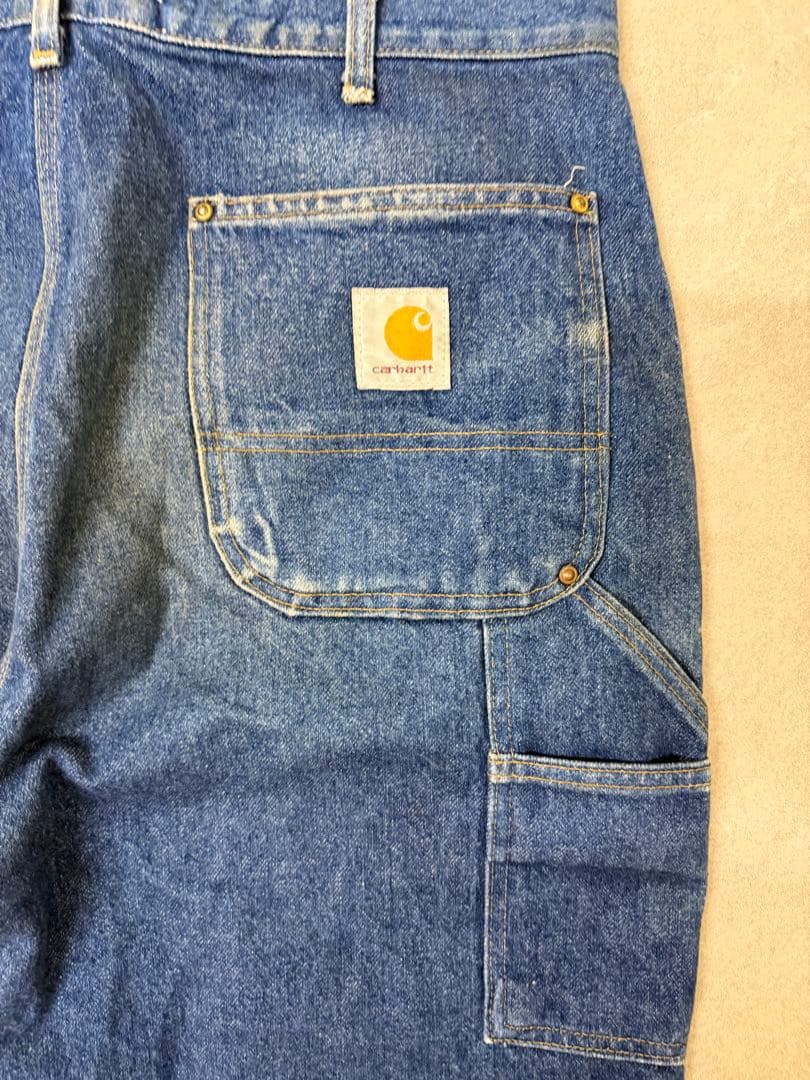 雰囲気抜群 Carhartt ダブルニーペインターパンツ デニム B07 DNM