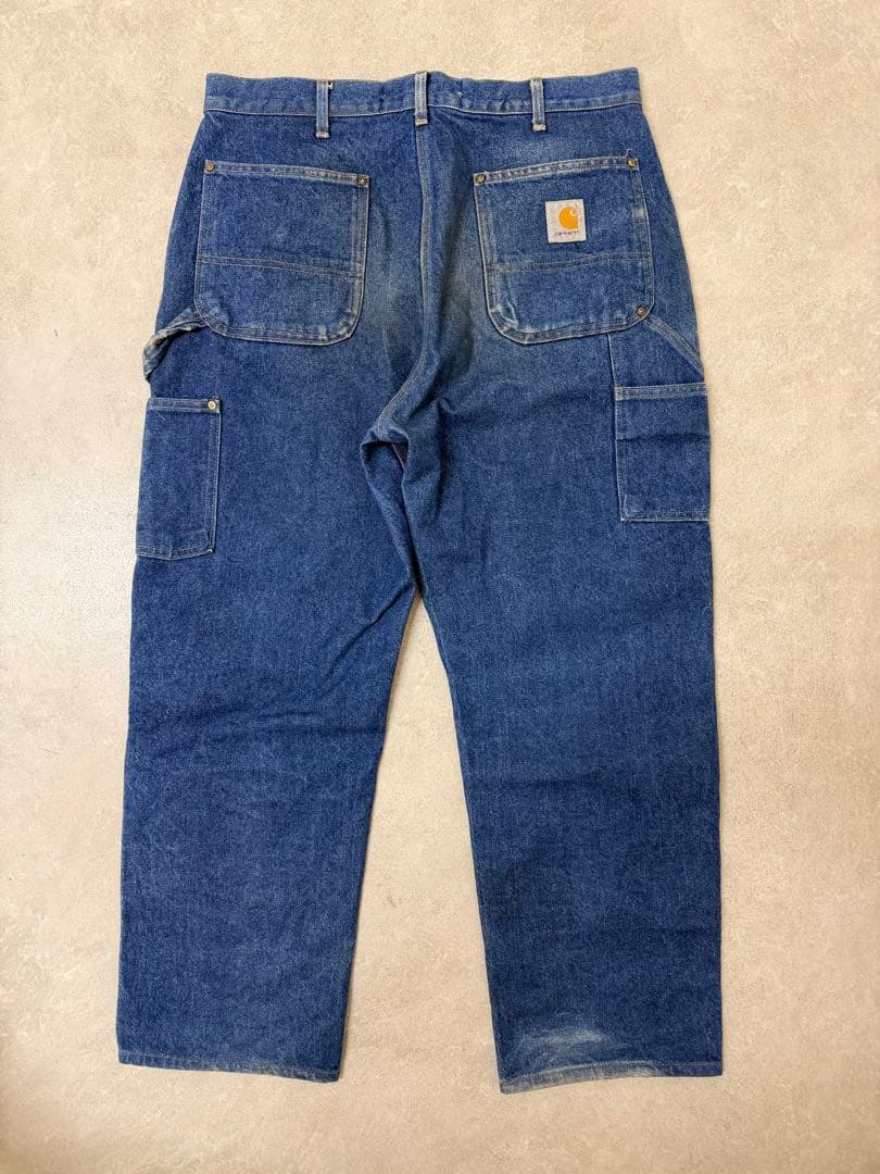 雰囲気抜群 Carhartt ダブルニーペインターパンツ デニム B07 DNM