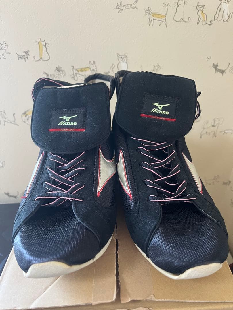 【Mizuno】ボクシングシューズ ブラックレッド ローカット オーダー 希少