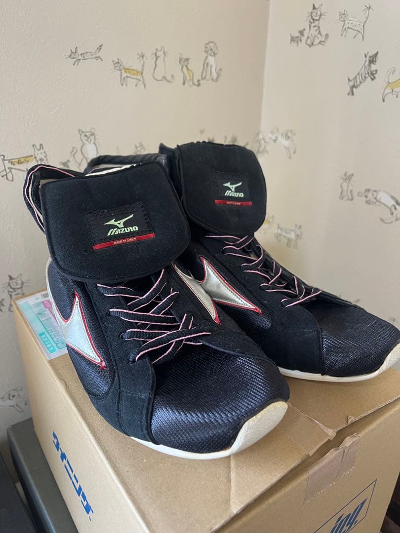 【Mizuno】ボクシングシューズ ブラックレッド ローカット オーダー 希少