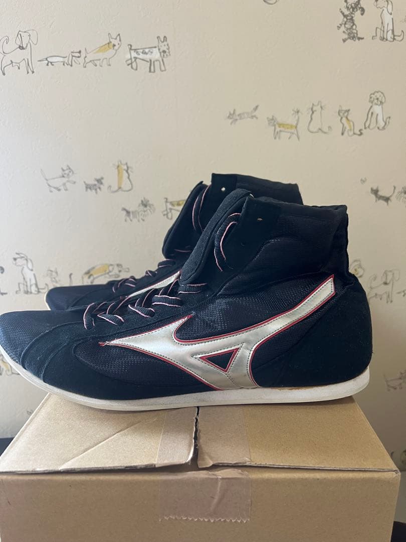 【Mizuno】ボクシングシューズ ブラックレッド ローカット オーダー 希少