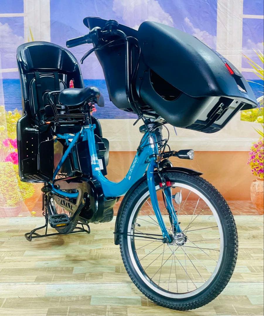 パスキス12AH⭐️激レアモデル！ヤマハ子供乗せ電動アシスト自転車Y3066