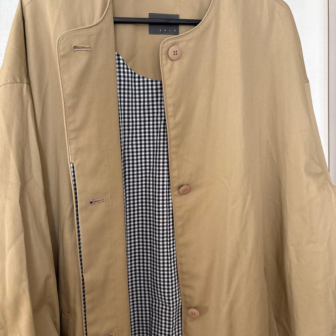 オローネ　トリムグラフコート　ベージュ ロングコート　スプリングコート