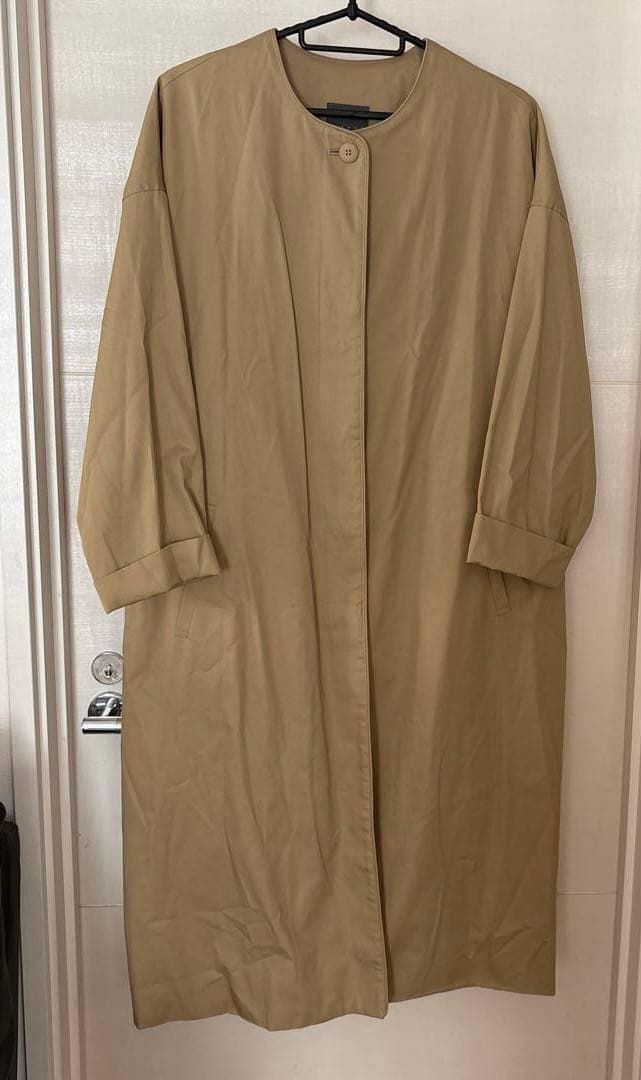 オローネ　トリムグラフコート　ベージュ ロングコート　スプリングコート