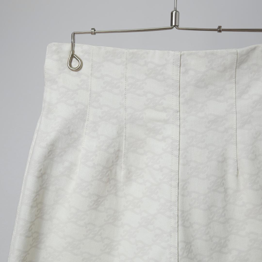 FENDI 21SS カーリグラフィー ハイウエスト デニム ショートパンツ