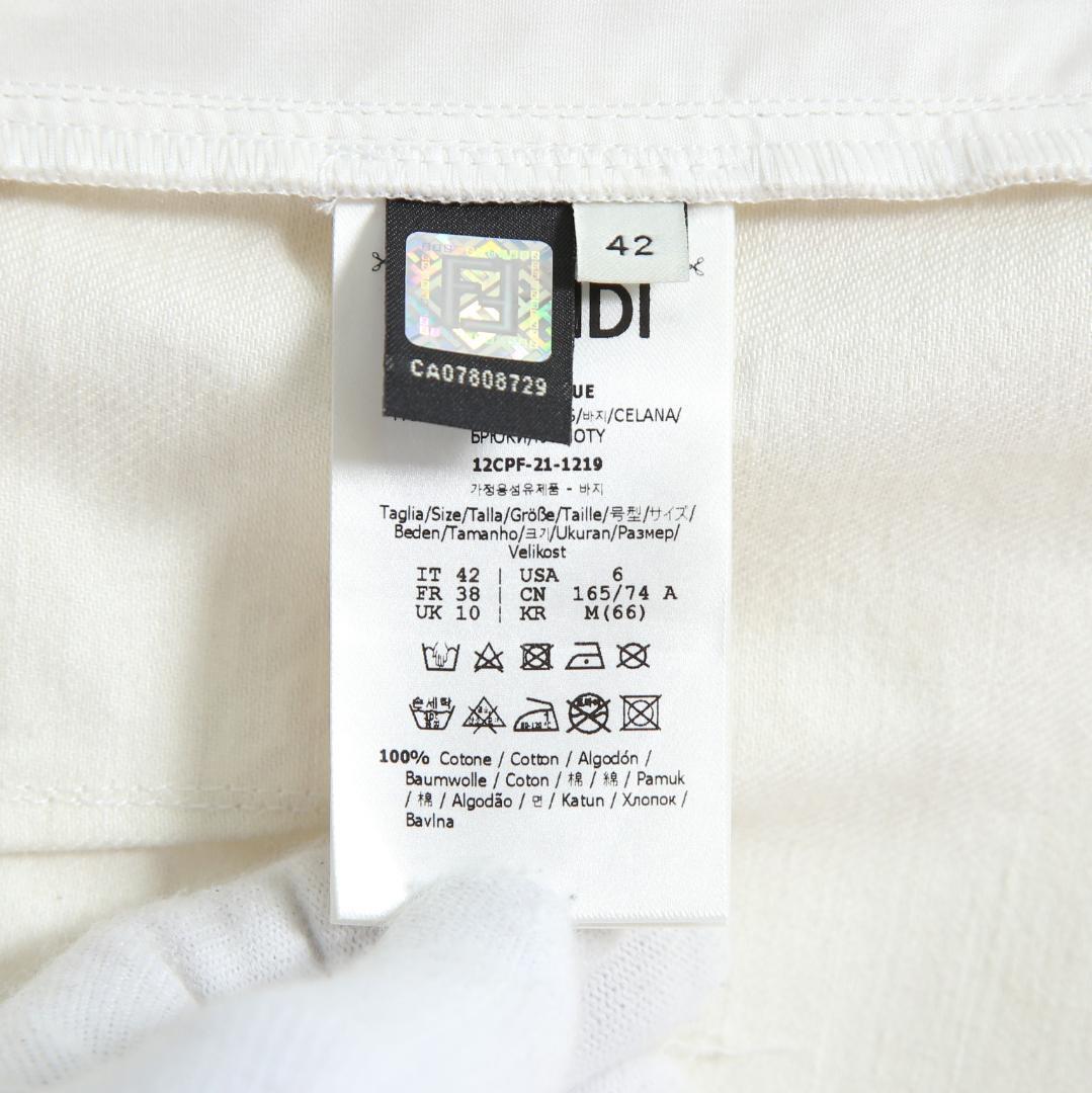 FENDI 21SS カーリグラフィー ハイウエスト デニム ショートパンツ