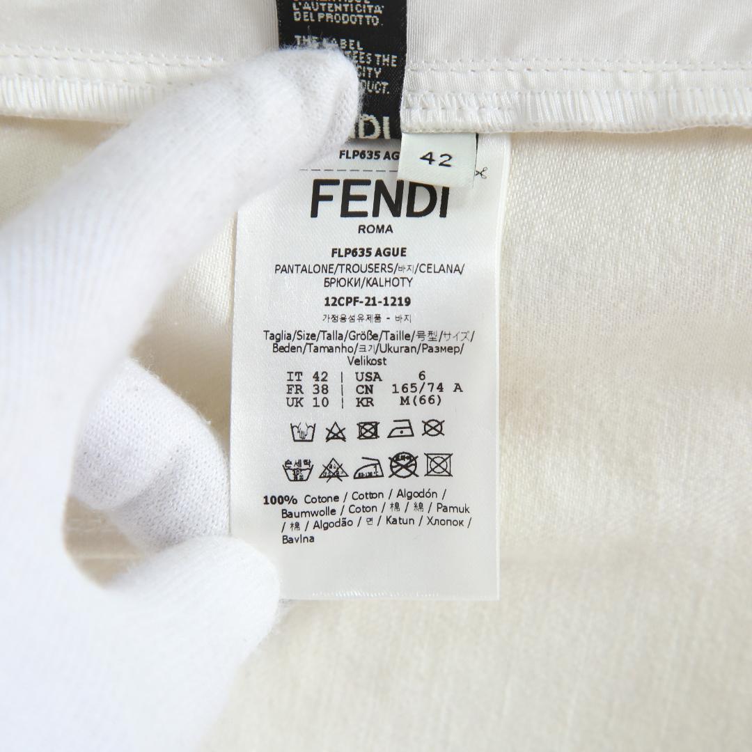 FENDI 21SS カーリグラフィー ハイウエスト デニム ショートパンツ