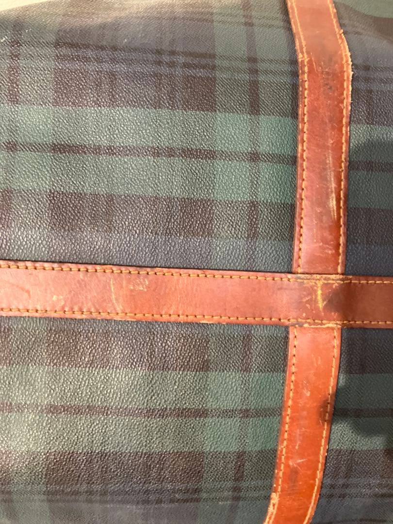 ポロ ラルフローレン ボストンバッグ 2way チェック PVC レザー 大容量