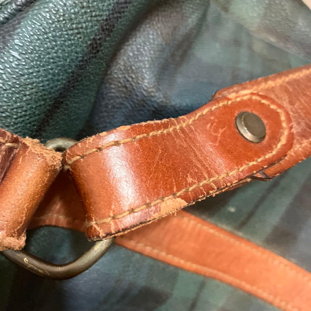 ポロ ラルフローレン ボストンバッグ 2way チェック PVC レザー 大容量