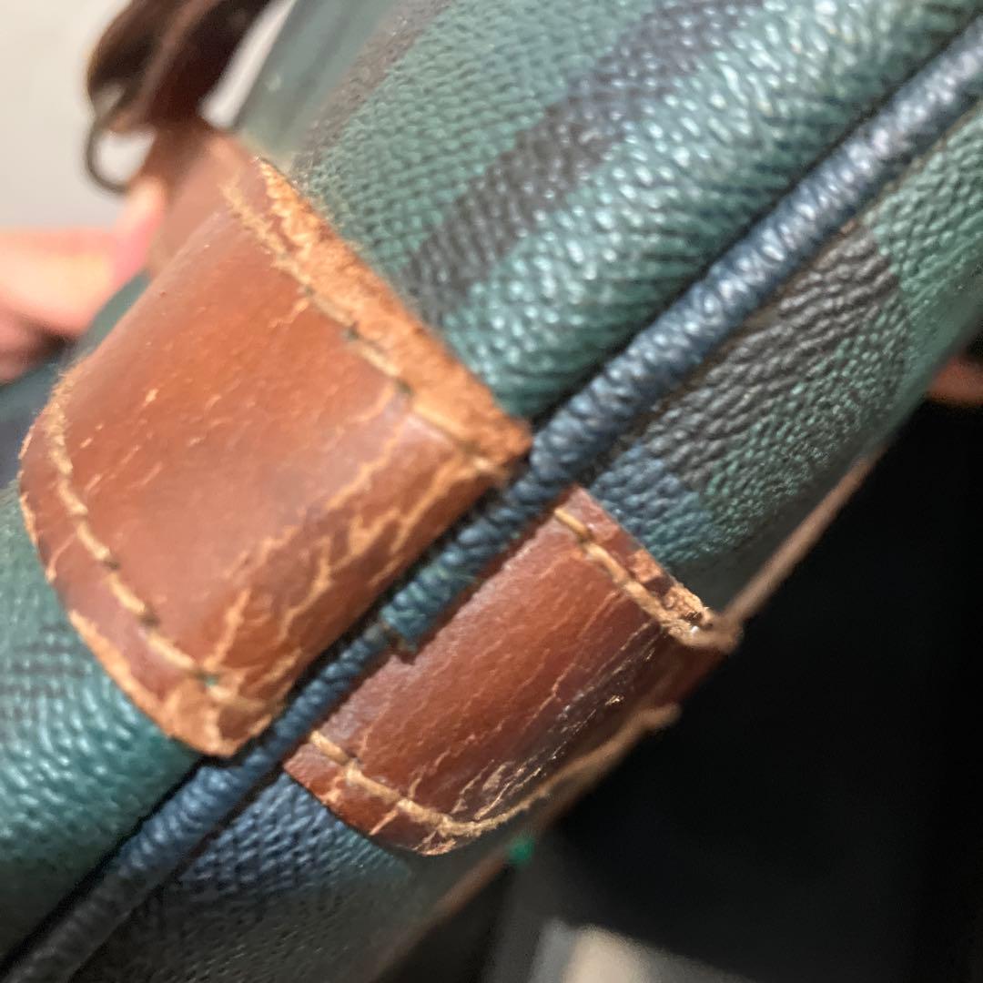 ポロ ラルフローレン ボストンバッグ 2way チェック PVC レザー 大容量