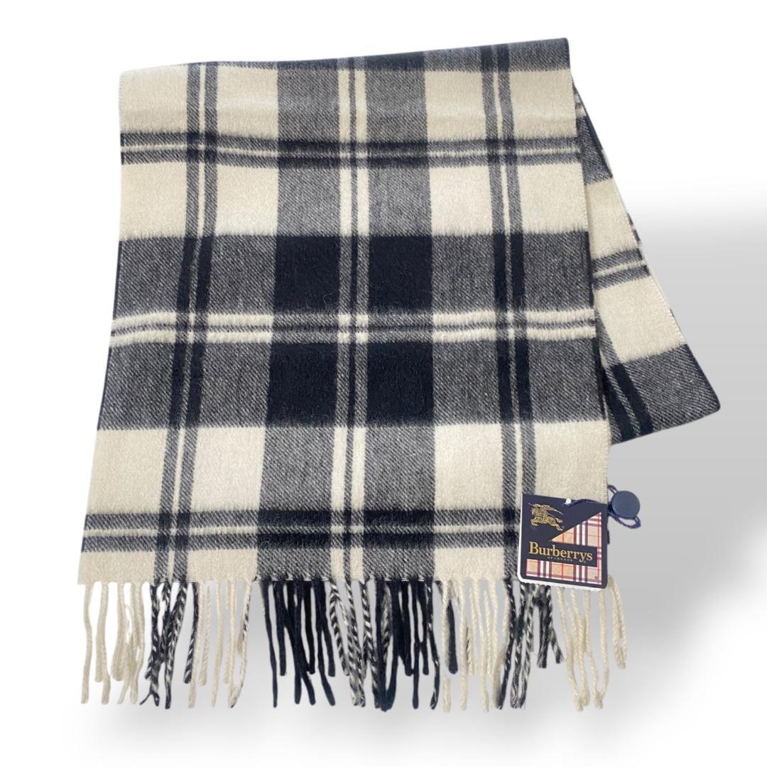未使用タグ付き　バーバリー　Burberry マフラー　チェック　カシミヤ100
