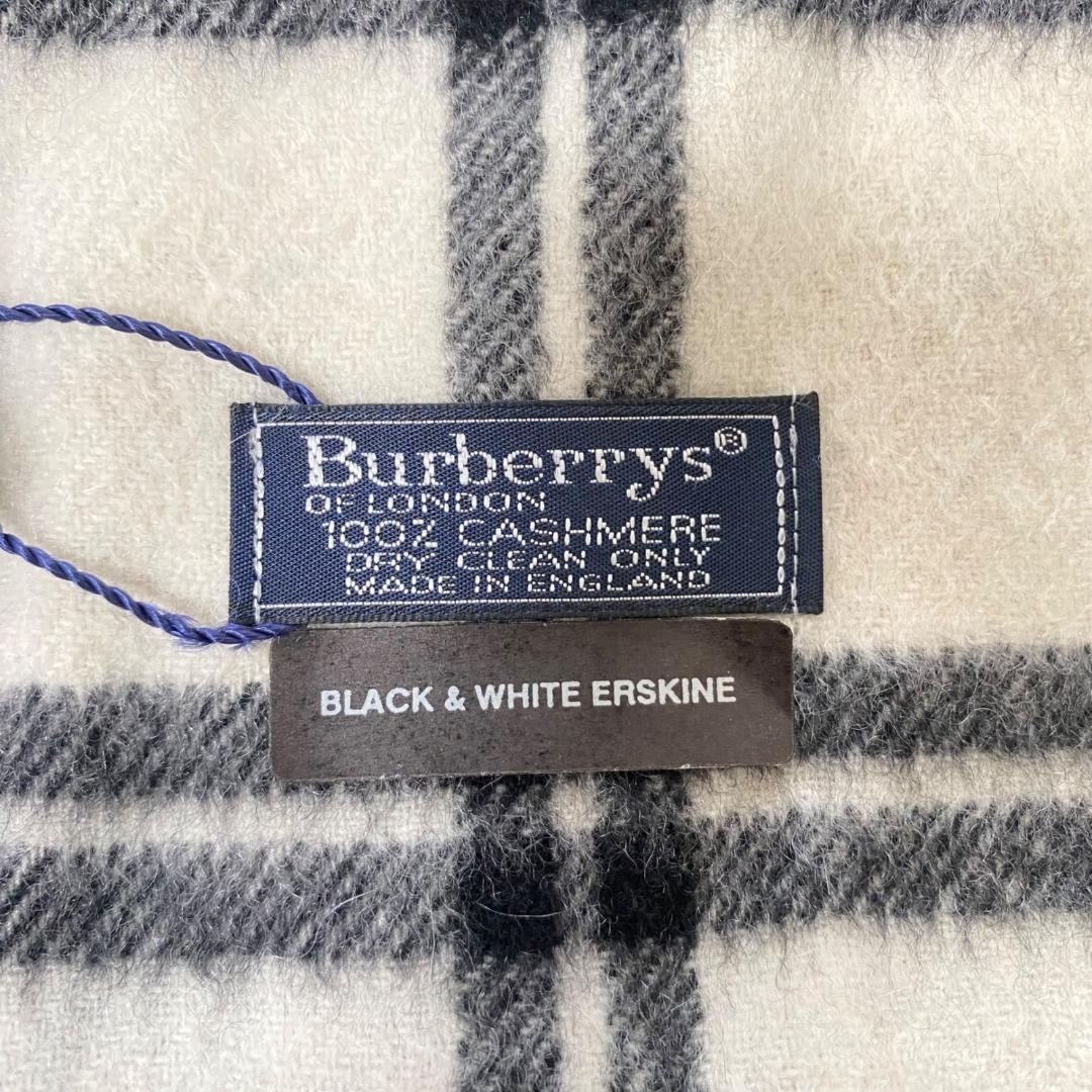 未使用タグ付き　バーバリー　Burberry マフラー　チェック　カシミヤ100