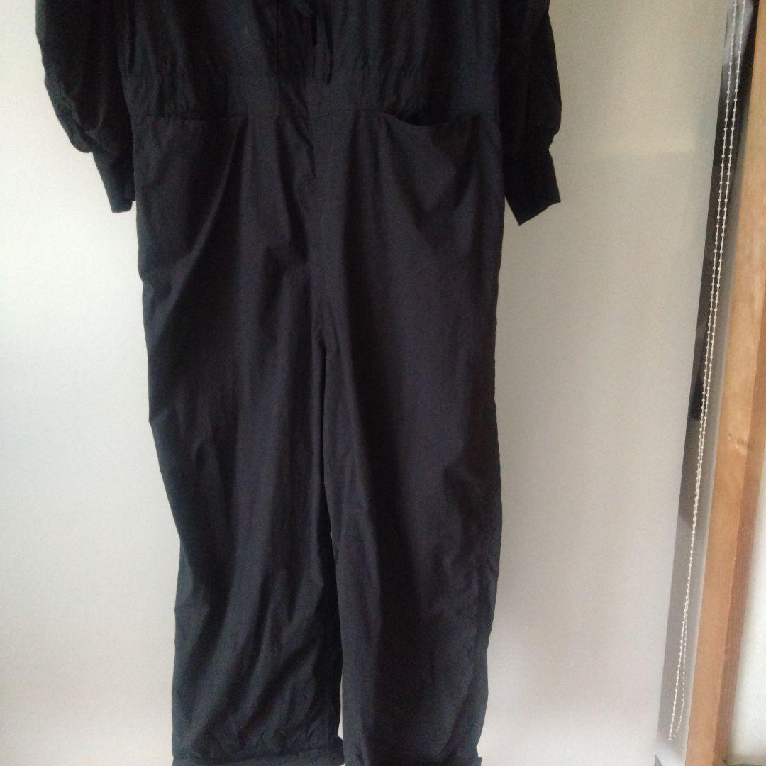 BEAMS黒いフロントリボンオールインワンつなぎタグ付き