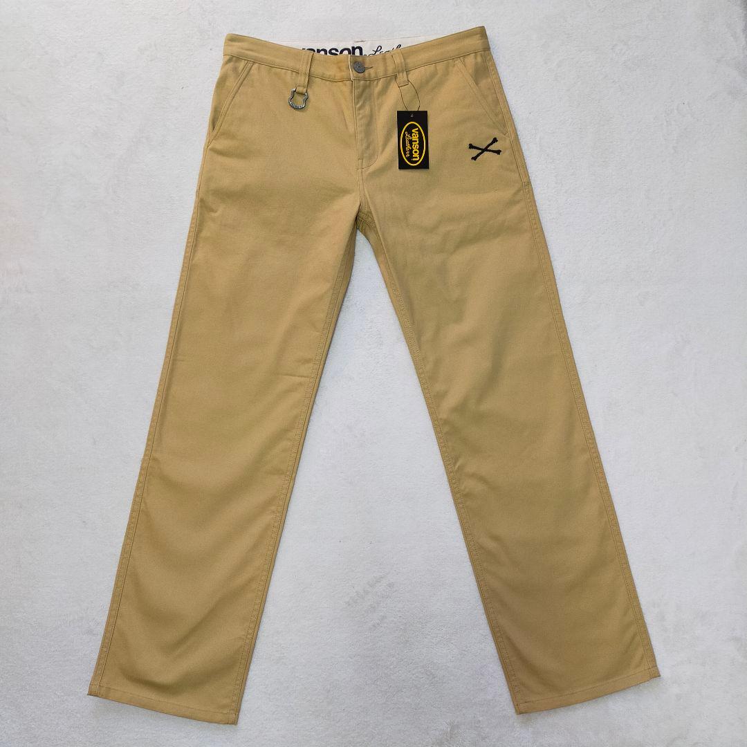 未使用品　VANSON　W34　フライング ×ヒューマンボーン刺繍 　チノパン