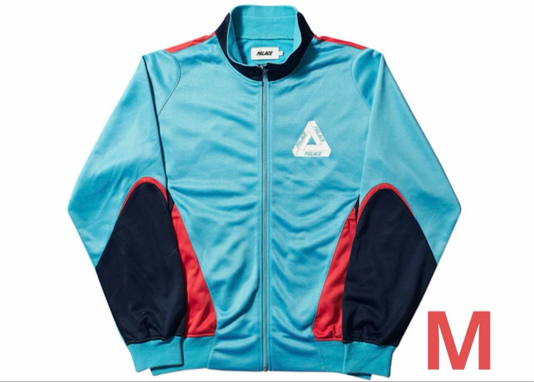 美品 タグ付 palace P-KNIT TRI FUNNEL M ブルー