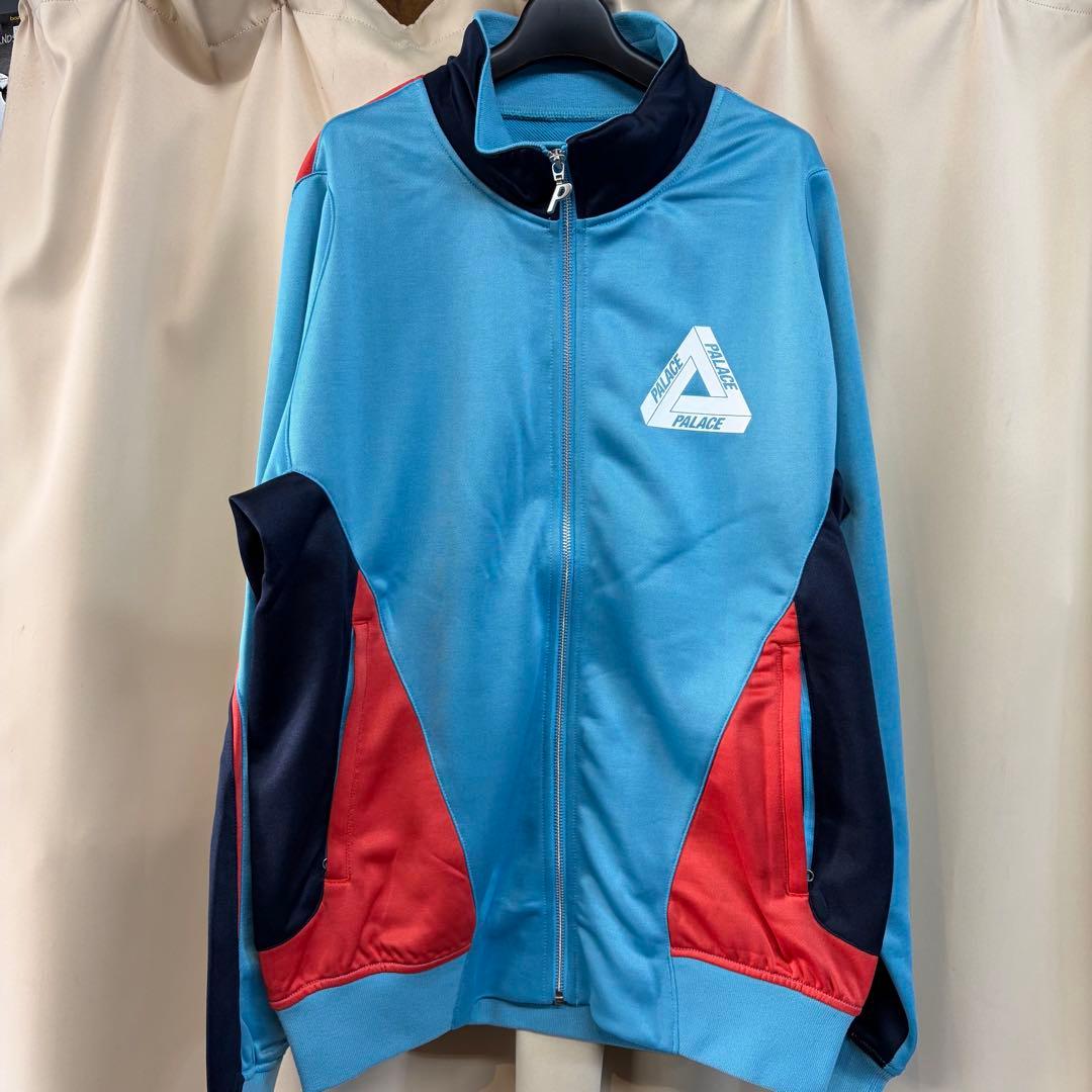 美品 タグ付 palace P-KNIT TRI FUNNEL M ブルー