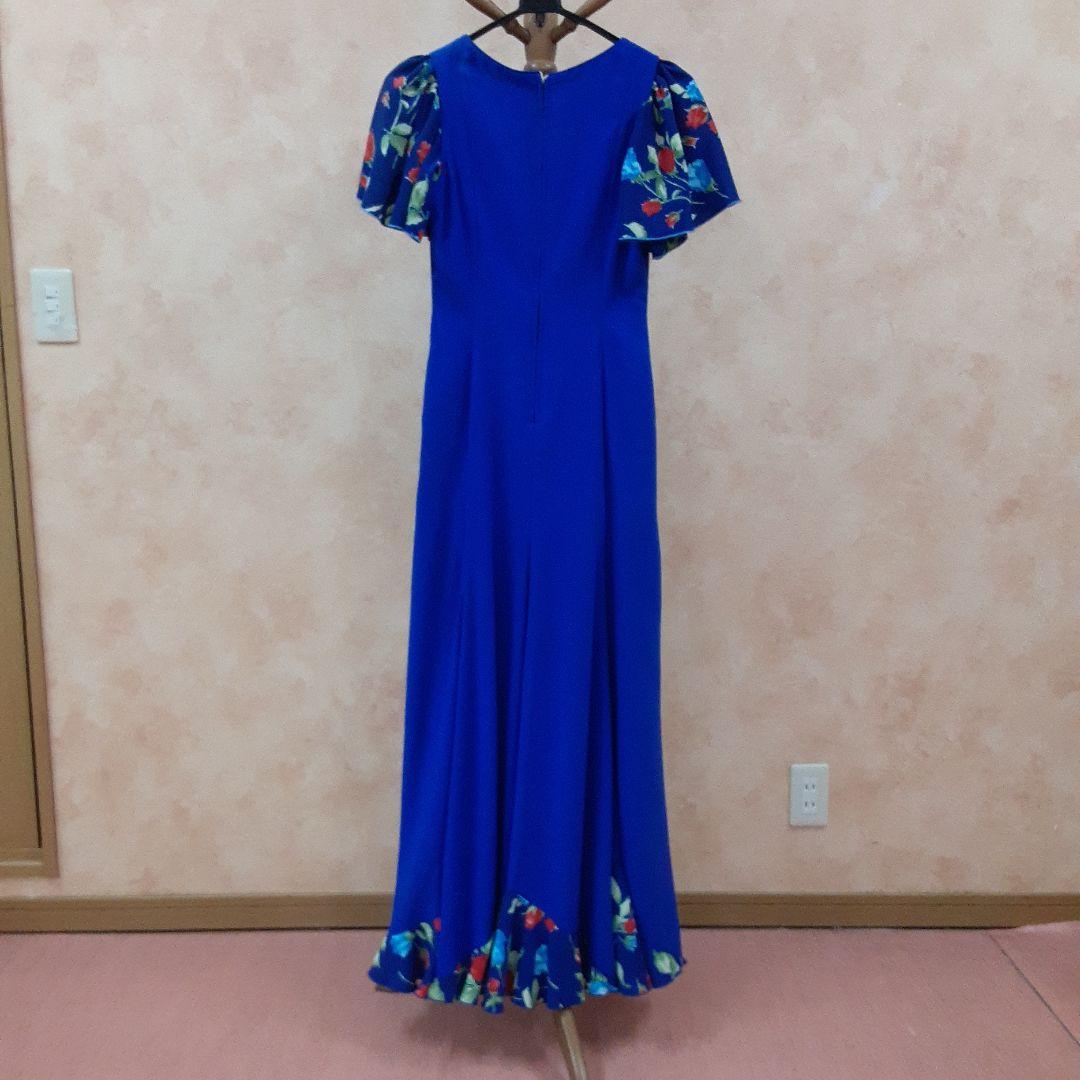 フラメンコ用青ロングドレス