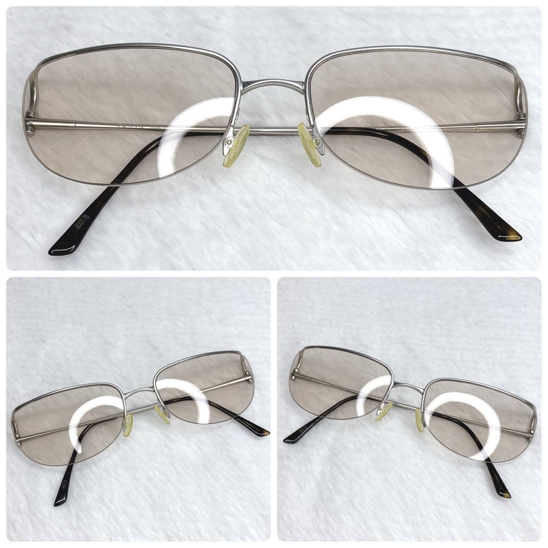 希少 PRADA プラダ メタルサングラス ローズゴールド イエロー 廃盤モデル