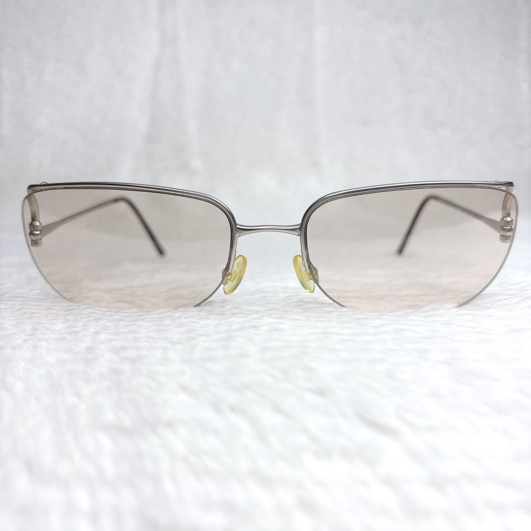 希少 PRADA プラダ メタルサングラス ローズゴールド イエロー 廃盤モデル