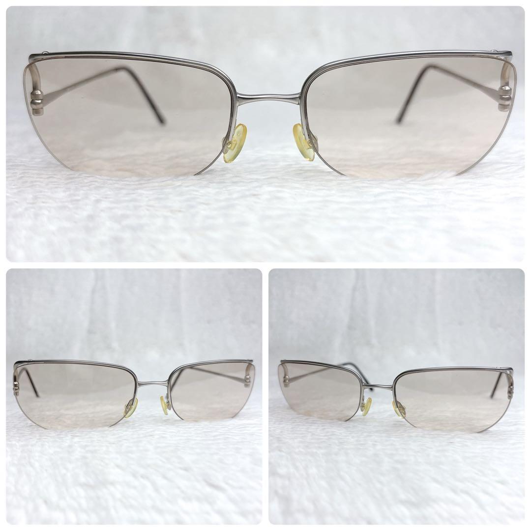 希少 PRADA プラダ メタルサングラス ローズゴールド イエロー 廃盤モデル