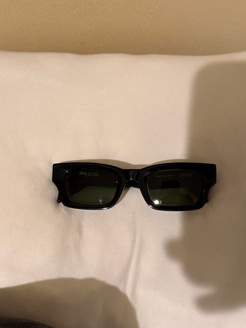 STUSSY VINCENT サングラス ブラック/グリーンレンズ
