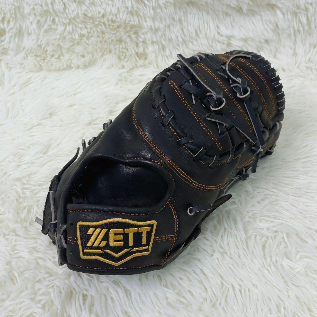 ZETT 一般軟式 右投げ ファーストミット ウイニングロード 大人用 ブラック