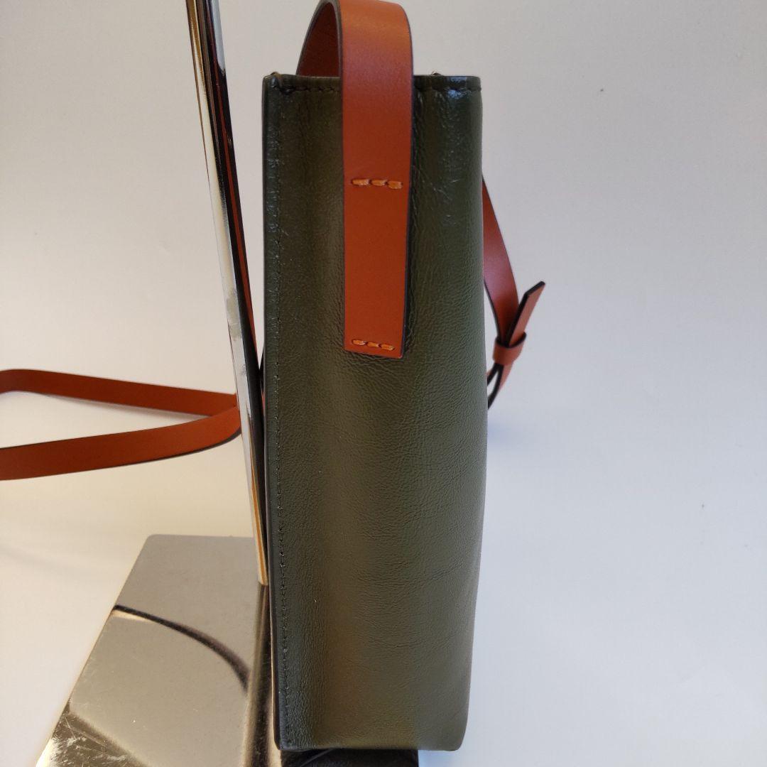 美品 マルニ MUSEO NANO SOFT レザー ショルダーバッグ ブラック