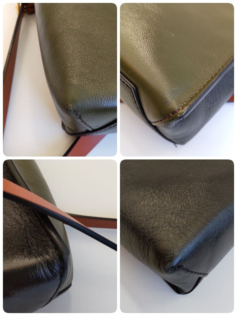 美品 マルニ MUSEO NANO SOFT レザー ショルダーバッグ ブラック