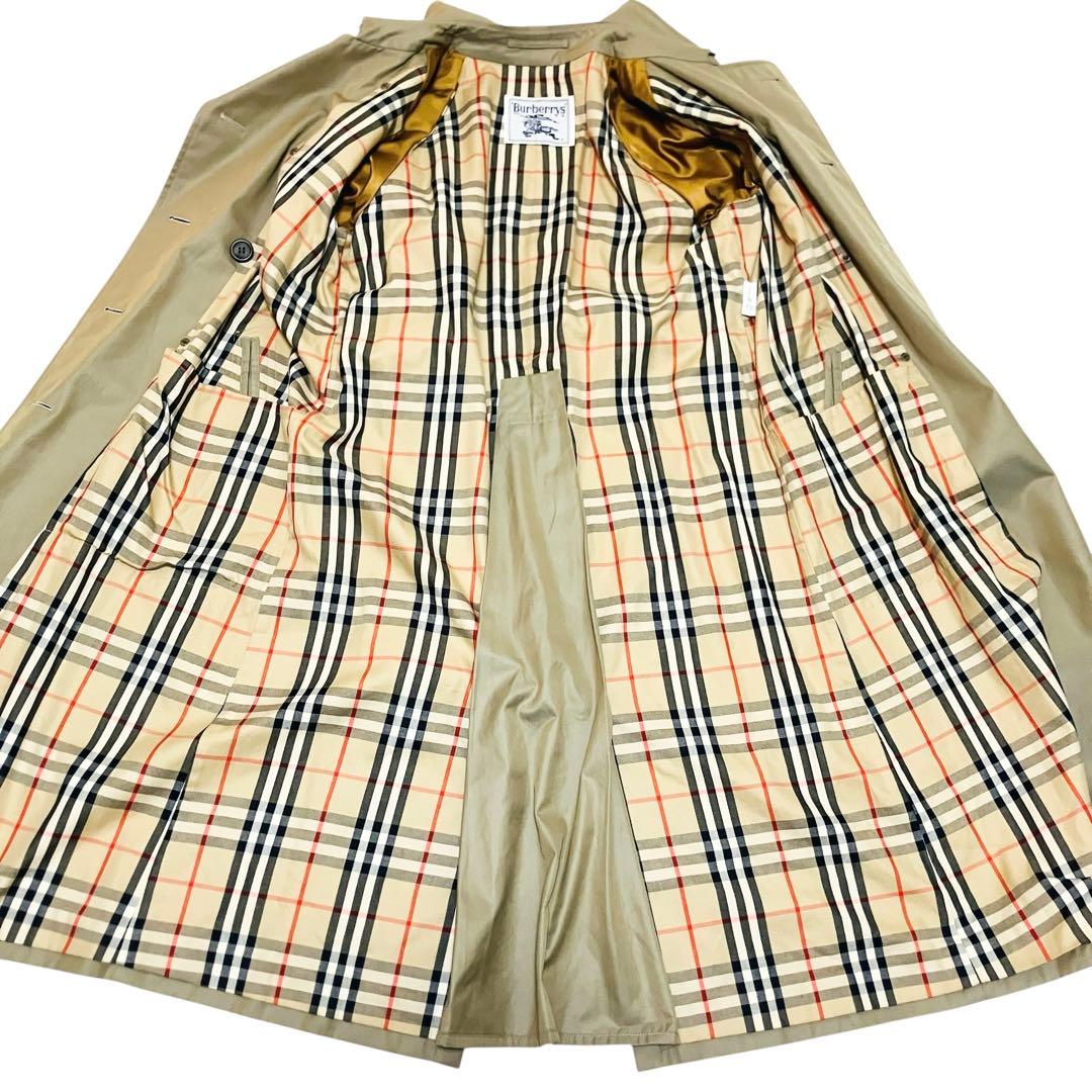 バーバリー トレンチコート ノバチェック 玉虫色 ベージュ マキシ丈　A-3