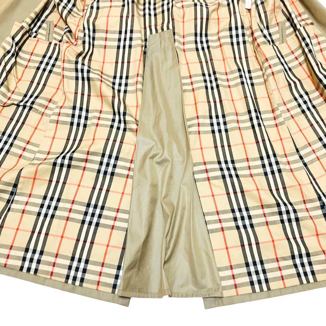 バーバリー トレンチコート ノバチェック 玉虫色 ベージュ マキシ丈　A-3