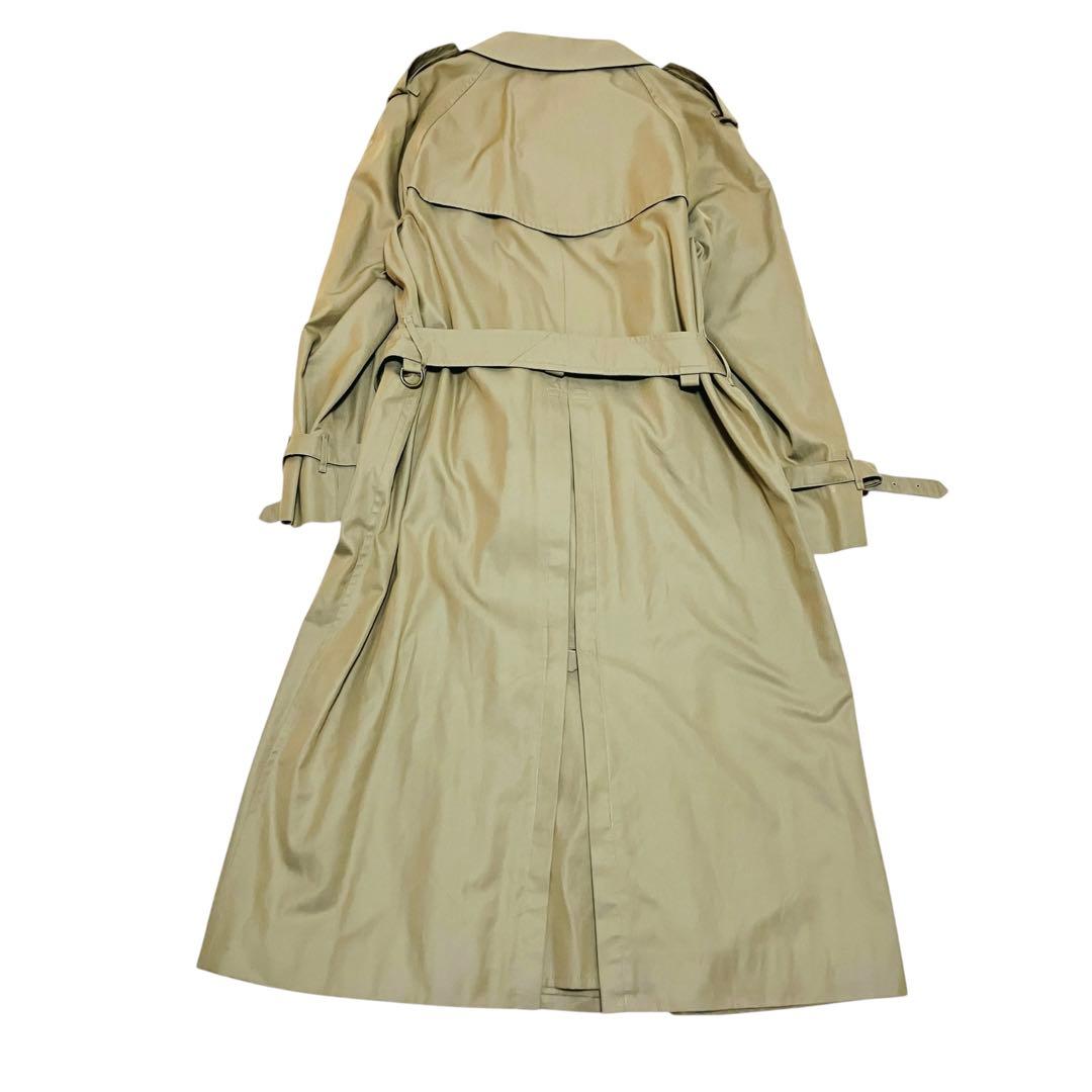 バーバリー トレンチコート ノバチェック 玉虫色 ベージュ マキシ丈　A-3