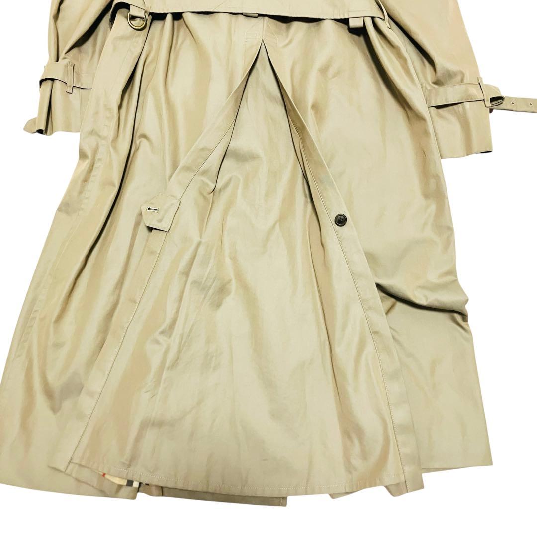 バーバリー トレンチコート ノバチェック 玉虫色 ベージュ マキシ丈　A-3