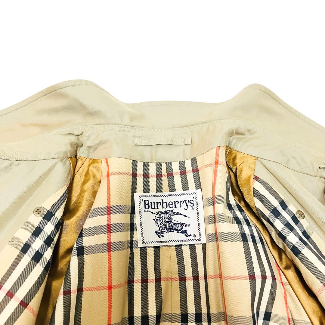 バーバリー トレンチコート ノバチェック 玉虫色 ベージュ マキシ丈　A-3