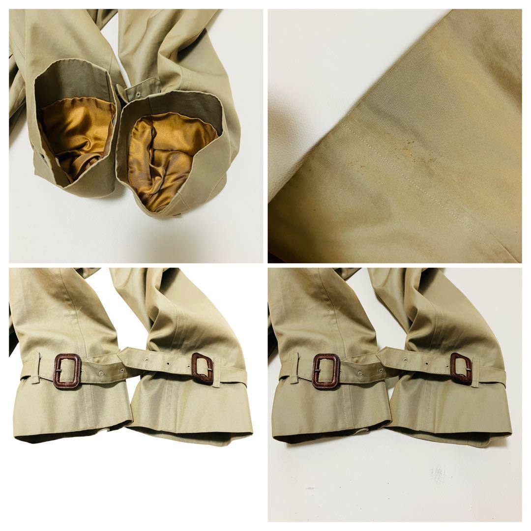 バーバリー トレンチコート ノバチェック 玉虫色 ベージュ マキシ丈　A-3