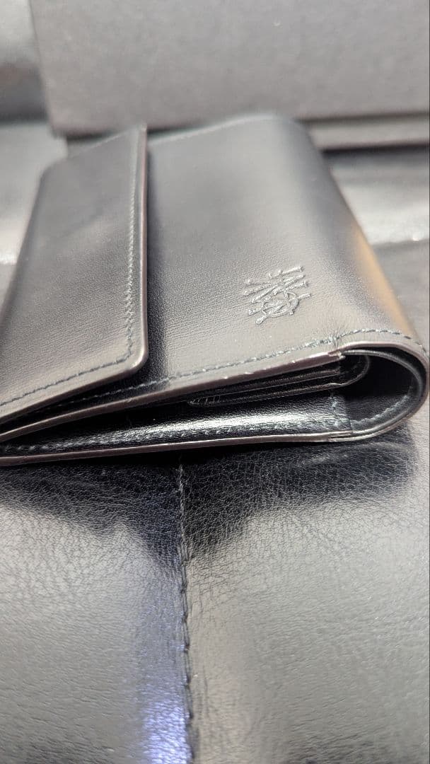 ココマイスター　 カヴァレオカンガ　三つ折り財布 ブラック