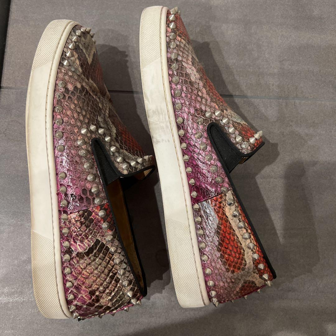 極美❗️45万円❗️希少❗️レア❗️スネーク❗️蛇革❗️クリスチャンルブタン！43