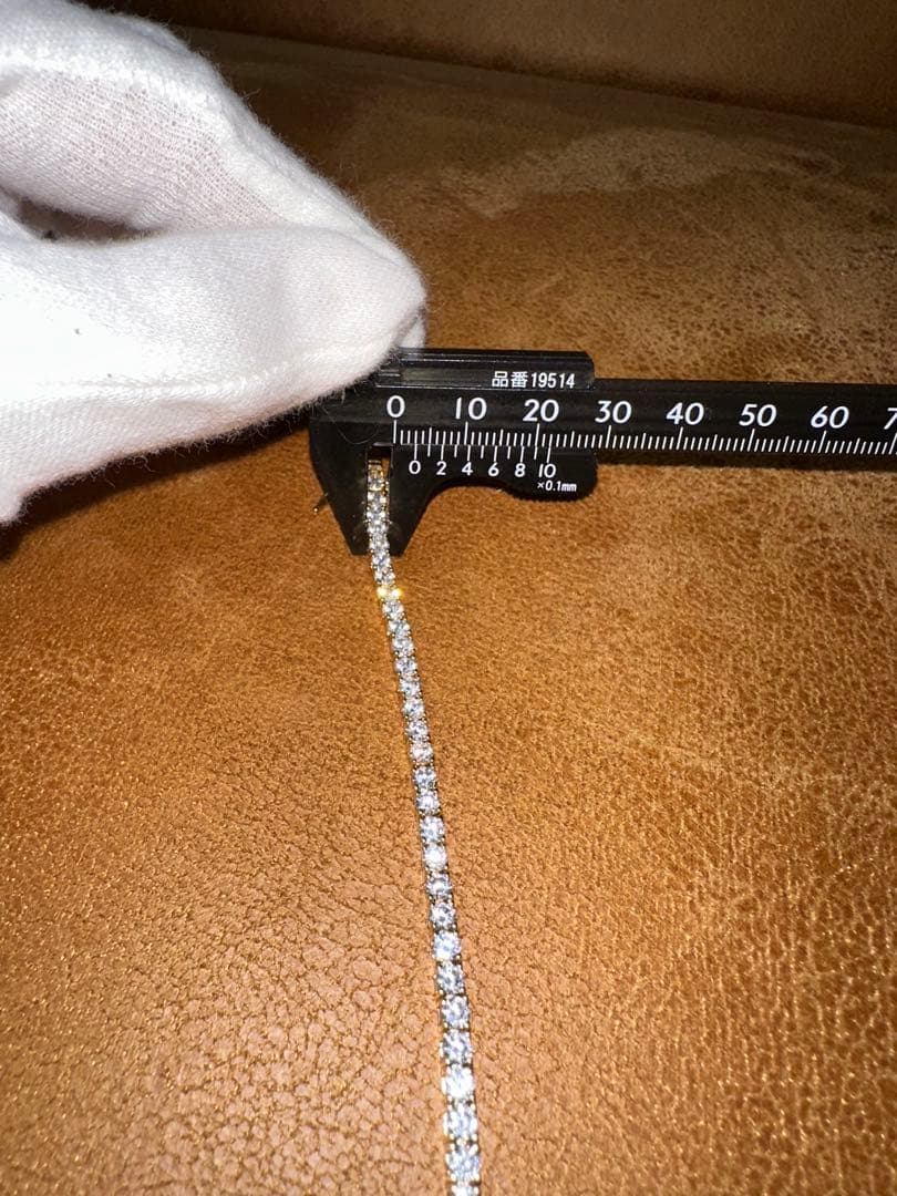 ゴールドメッキ モアサナイトブレスレット