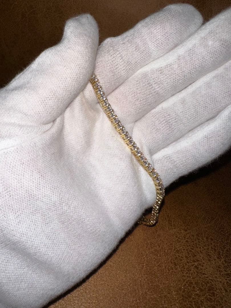 ゴールドメッキ モアサナイトブレスレット