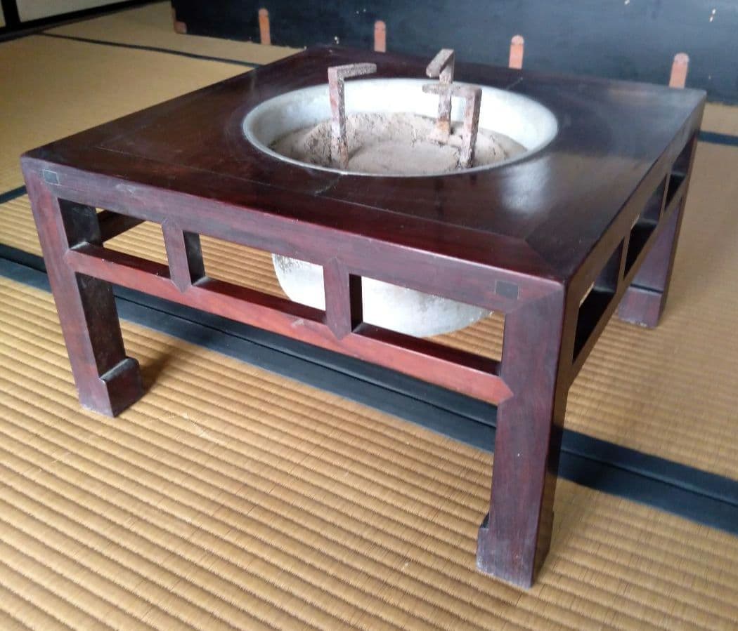 座敷用火鉢　木製　四角形