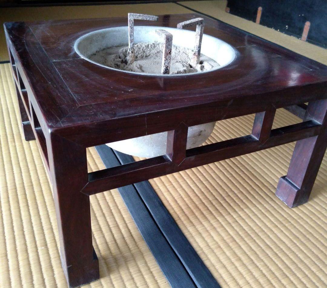 座敷用火鉢　木製　四角形