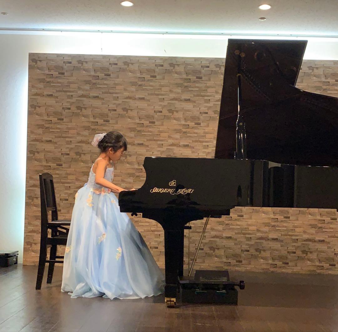 130ジュニアドレス　ハンドメイド　ピアノ発表会 コンクール　一点もの