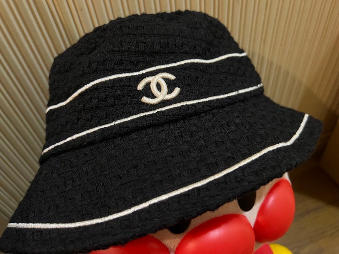 CHANEL バケットハット 黒色