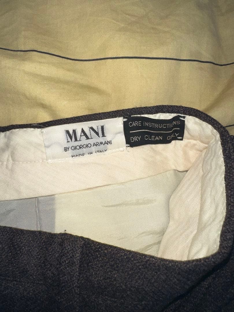 90s Vintage MANI by ARMANI 2タック ウールパンツ