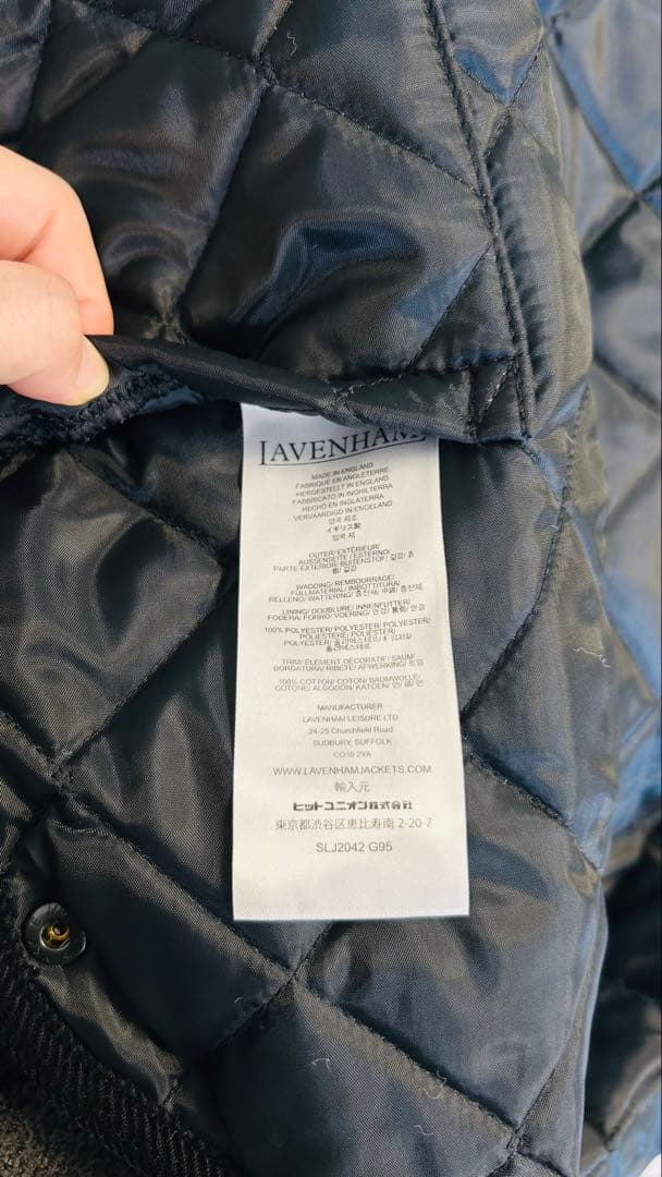 【美品】JAVENHAM ブラック キルティングベスト 38