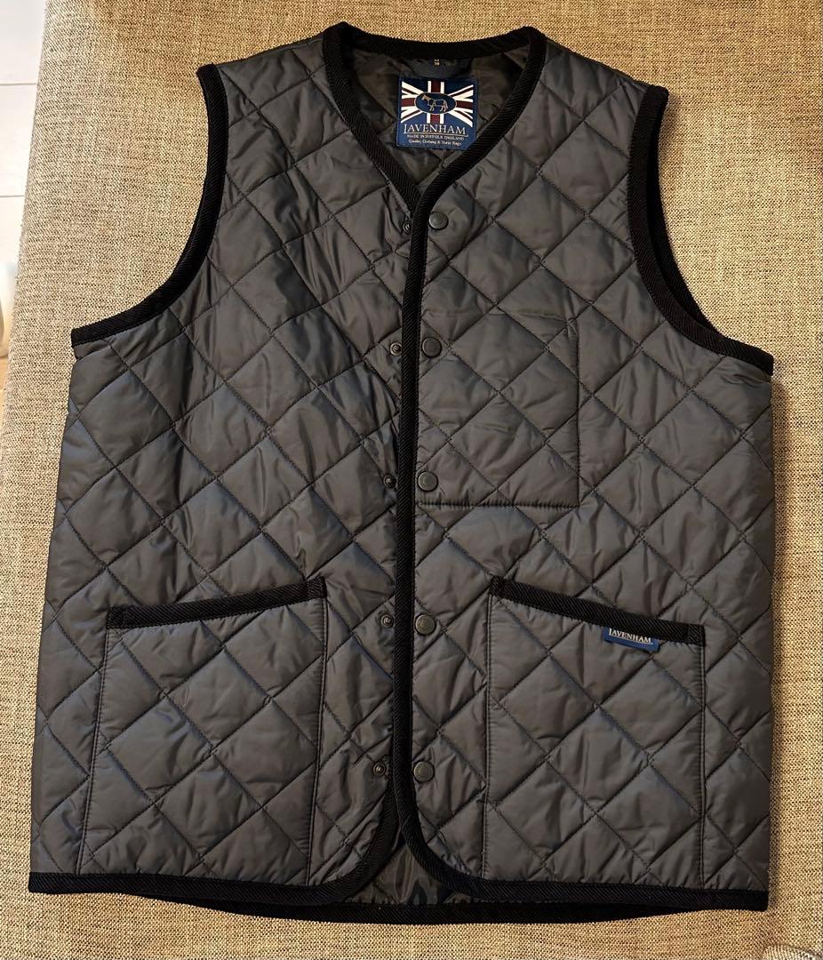 【美品】JAVENHAM ブラック キルティングベスト 38