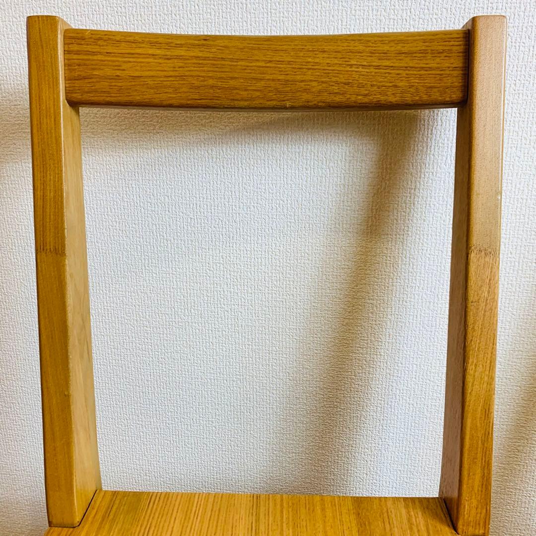 送料込 美品 無印良品 タモ材チェア 2脚セット 廃盤 希少 天然木