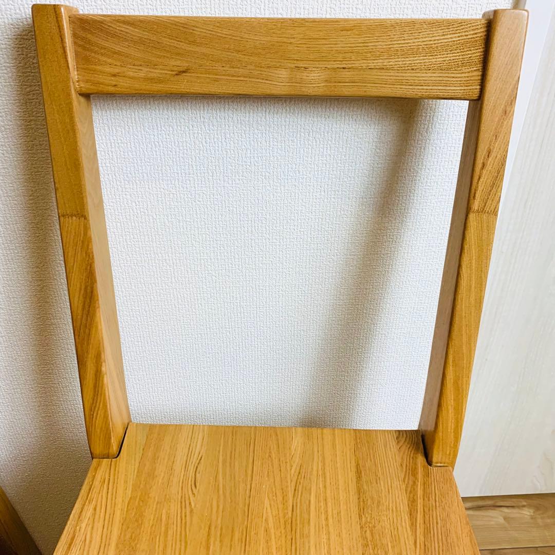 送料込 美品 無印良品 タモ材チェア 2脚セット 廃盤 希少 天然木