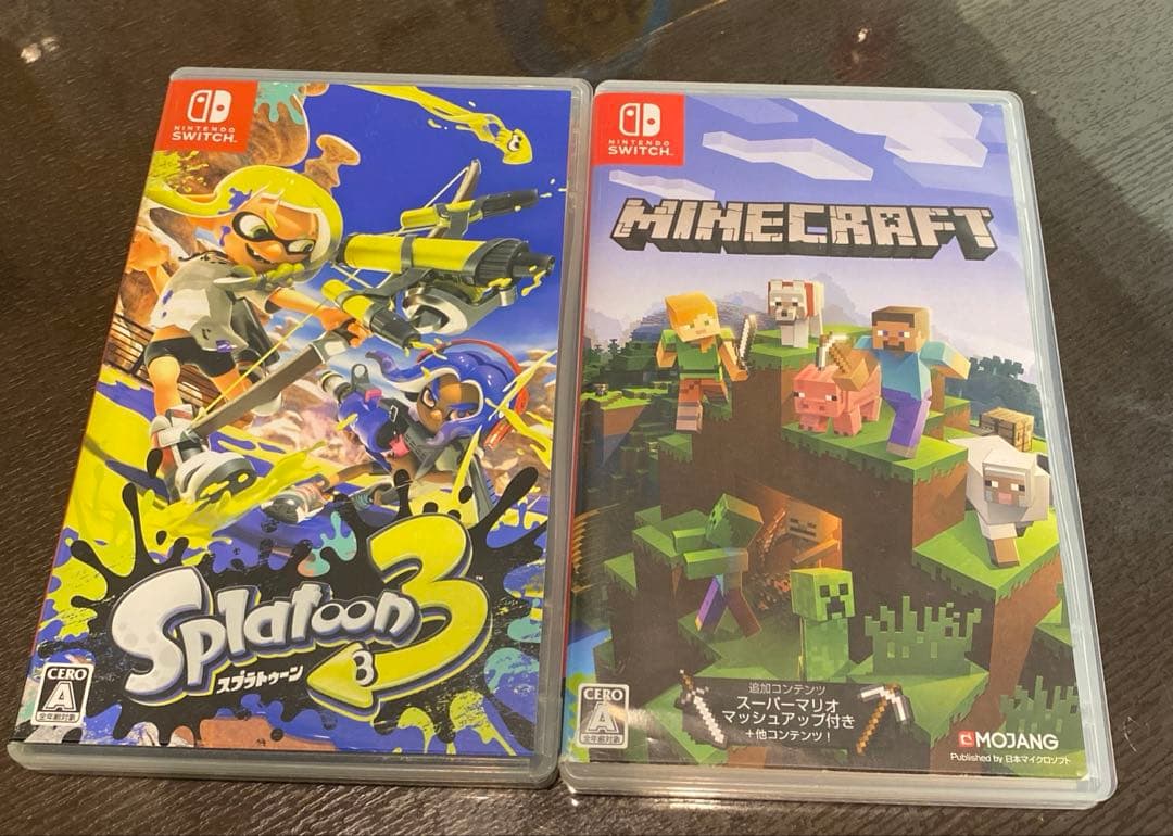Switch スプラトゥーン3(ソフト未使用)、マインクラフト