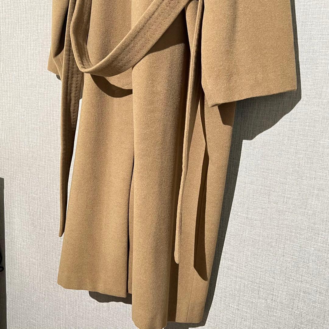 美品 ヴィンテージ スペイン製 ウールアンゴラ ダブル コート ベージュ 古着