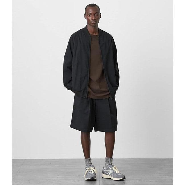 ATON エイトン　STRETCH NYLON WIDE EASY SHORTS